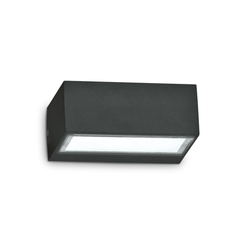 Lampada da parete in alluminio per esterno colore grigio