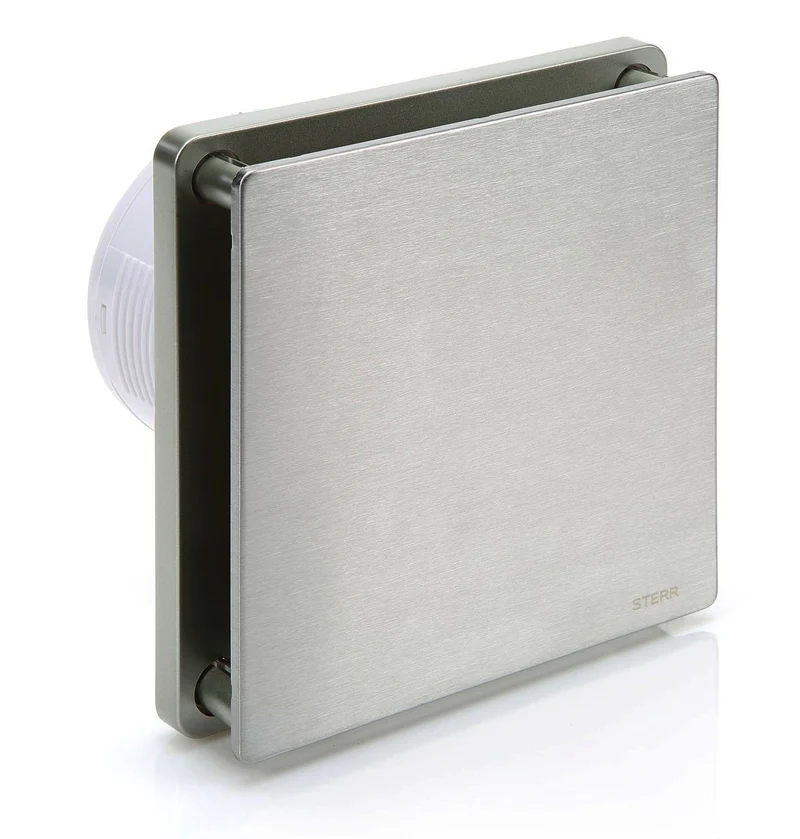 STERR BFS100-S – 100 mm Aspiratore da Bagno, 90 m³/h, Argento
