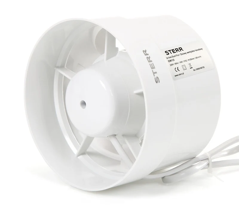 STERR IDM125 - 125 mm Ventilatore da Condotto, 240 m³/h, 16 W