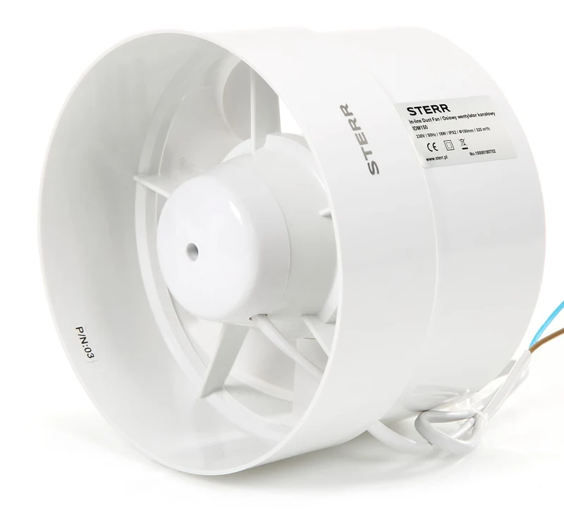 STERR IDM150 - 150 mm Ventilatore da Condotto, 320 m³/h, 18 W