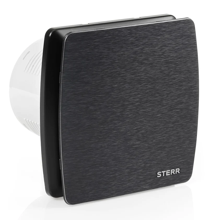 STERR LFS100-QB - 100 mm Aspiratore da Bagno, 95 m³/h, Nero
