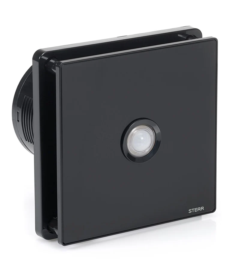 STERR BFS100P-B – 100 mm Aspiratore da Bagno, Sensore di movimento, 90 m³/h, Nero