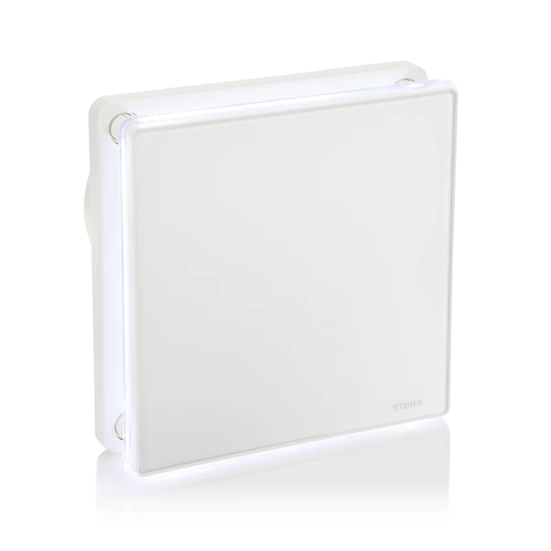STERR BFS100LT – 100 mm Aspiratore da Bagno, LED + Timer, 90 m³/h, Bianco
