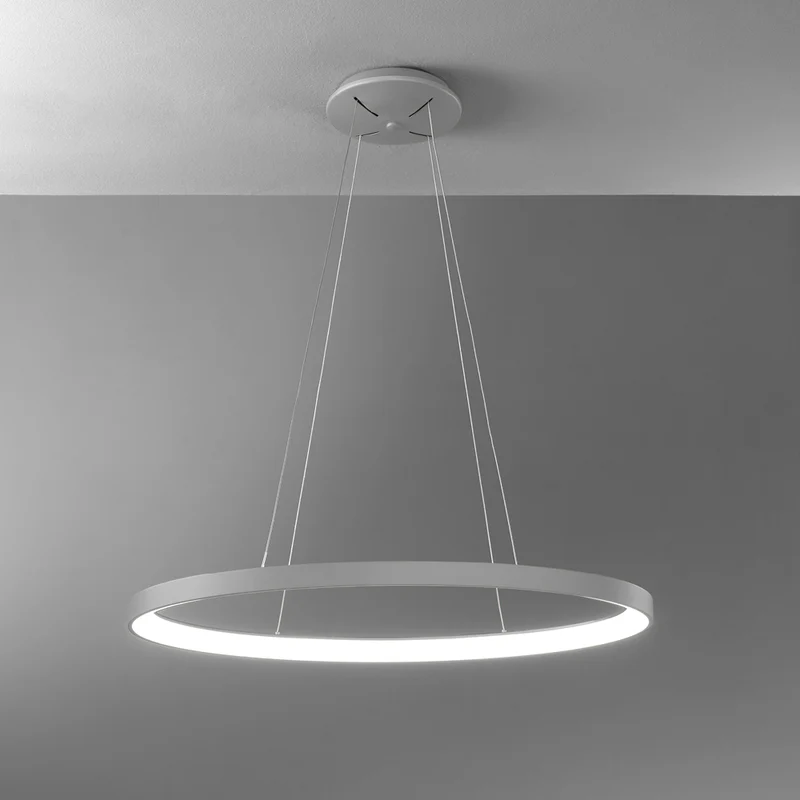 Sospensione moderna colore titanio led integrato dimmerabile