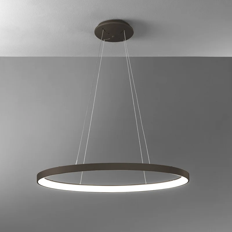 Sospensione colore bronzo in alluminio led stile moderno