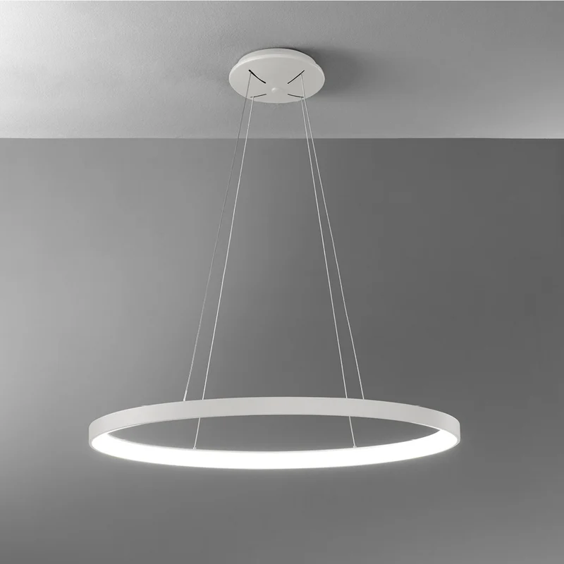 Sospensione moderna bianca led per interno