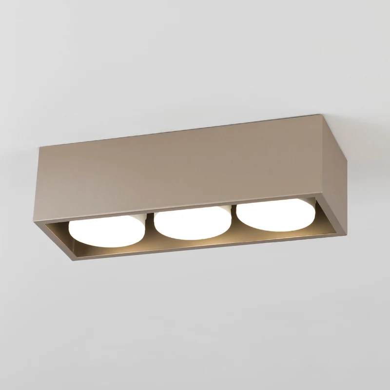 Faretto da soffitto alluminio nero sabbia bianco larghezza 28,5cm