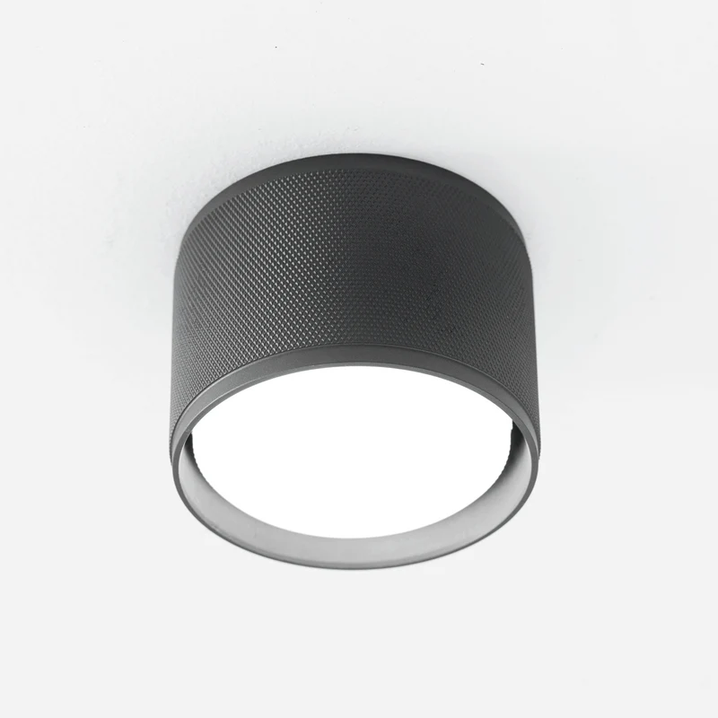 Plafoniera in alluminio antracite moderna lampadina GX53