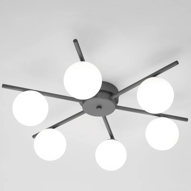 Plafoniera moderna antracite 6 luci G9 ip20