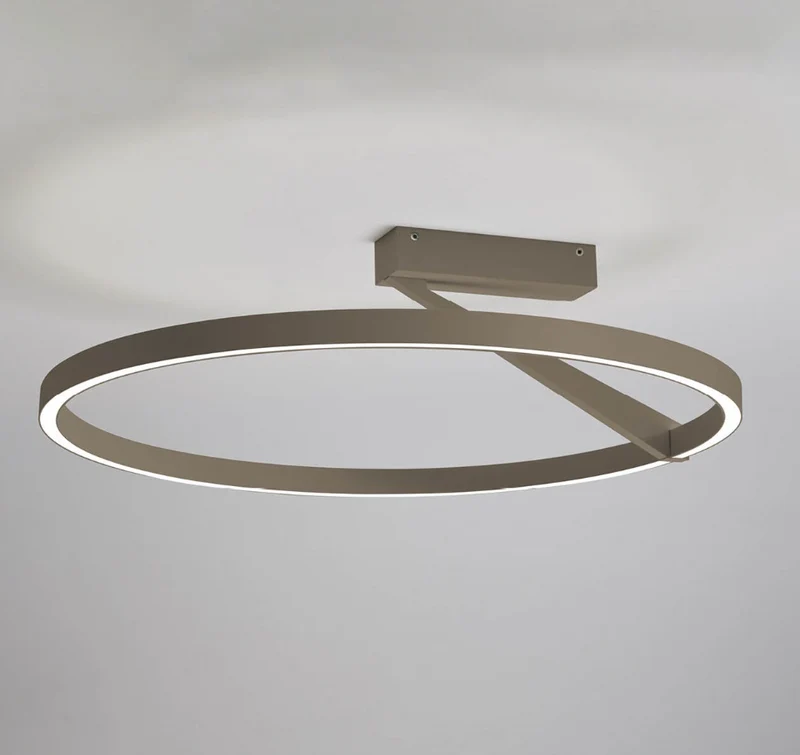 Lampada da soffitto nera titanio bronzo bianca sabbia diametro 60cm