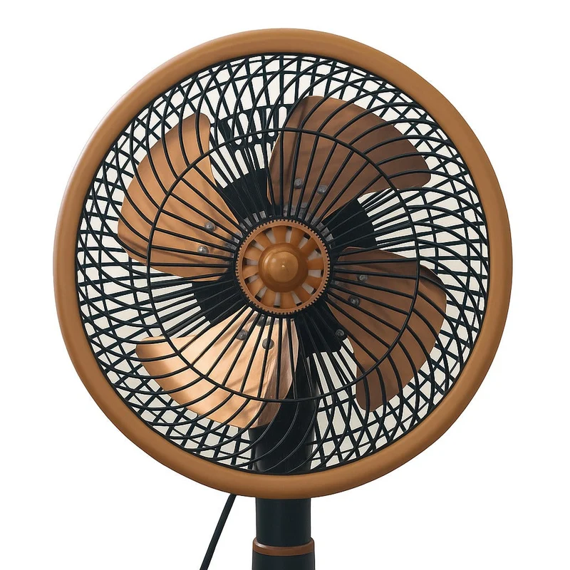 Ventilatore a piantana 60W nero/oro con diffusore oli essenziali