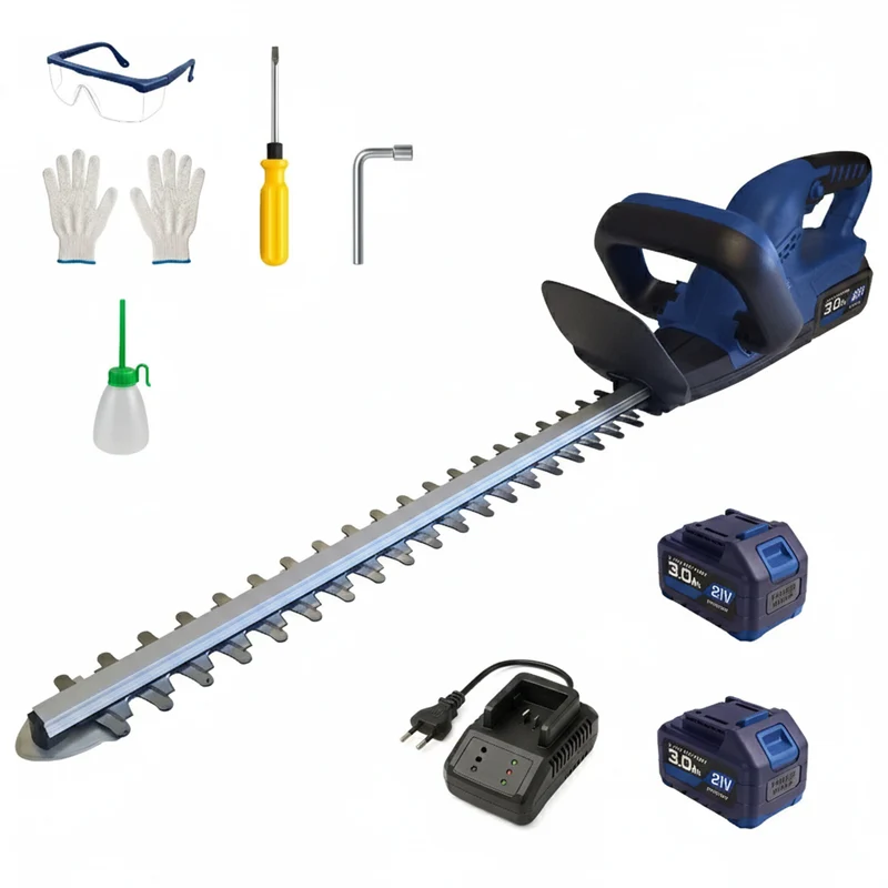 Tagliasiepi a Batteria 21V 3.0Ah con Kit Completo e 2 Batterie