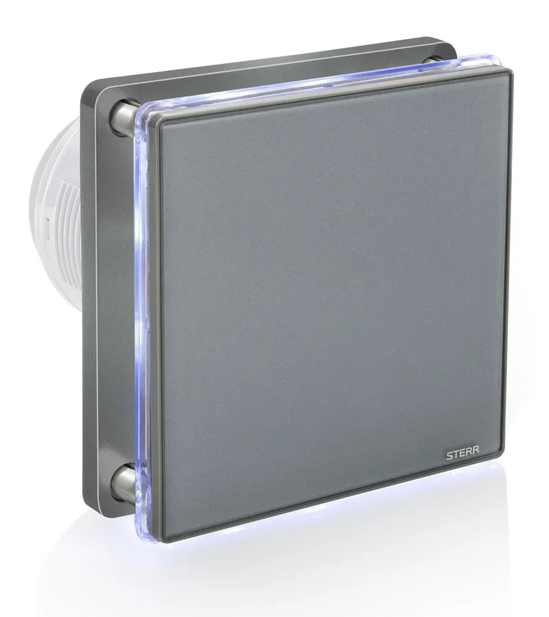 STERR BFS100L-G – 100 mm Aspiratore da Bagno, LED, 90 m³/h, Grigio