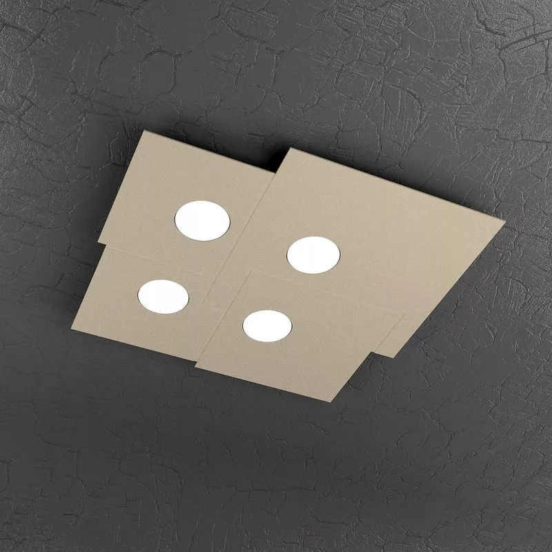 Top Light plafoniera Plate 1129 PL4 metallo sagomato