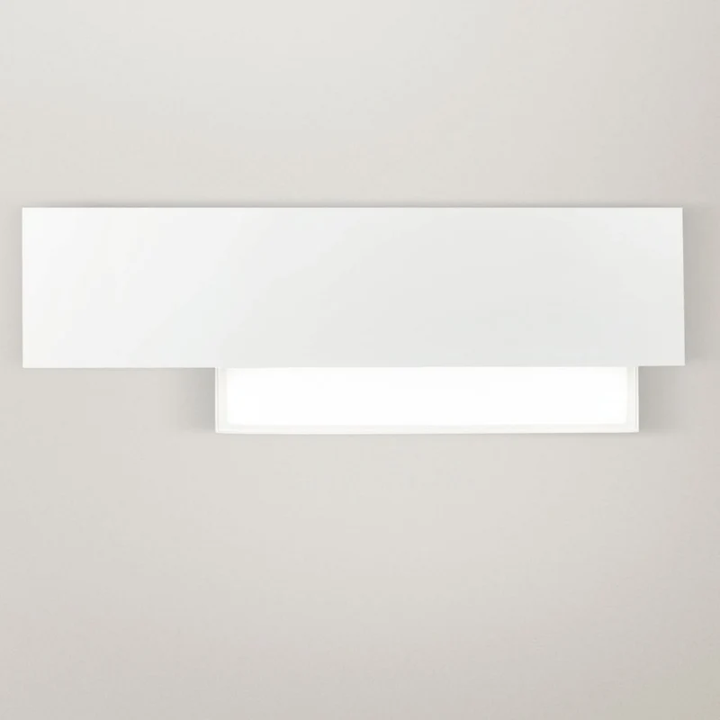 Applique led 15w 3000k design moderno alluminio bianco