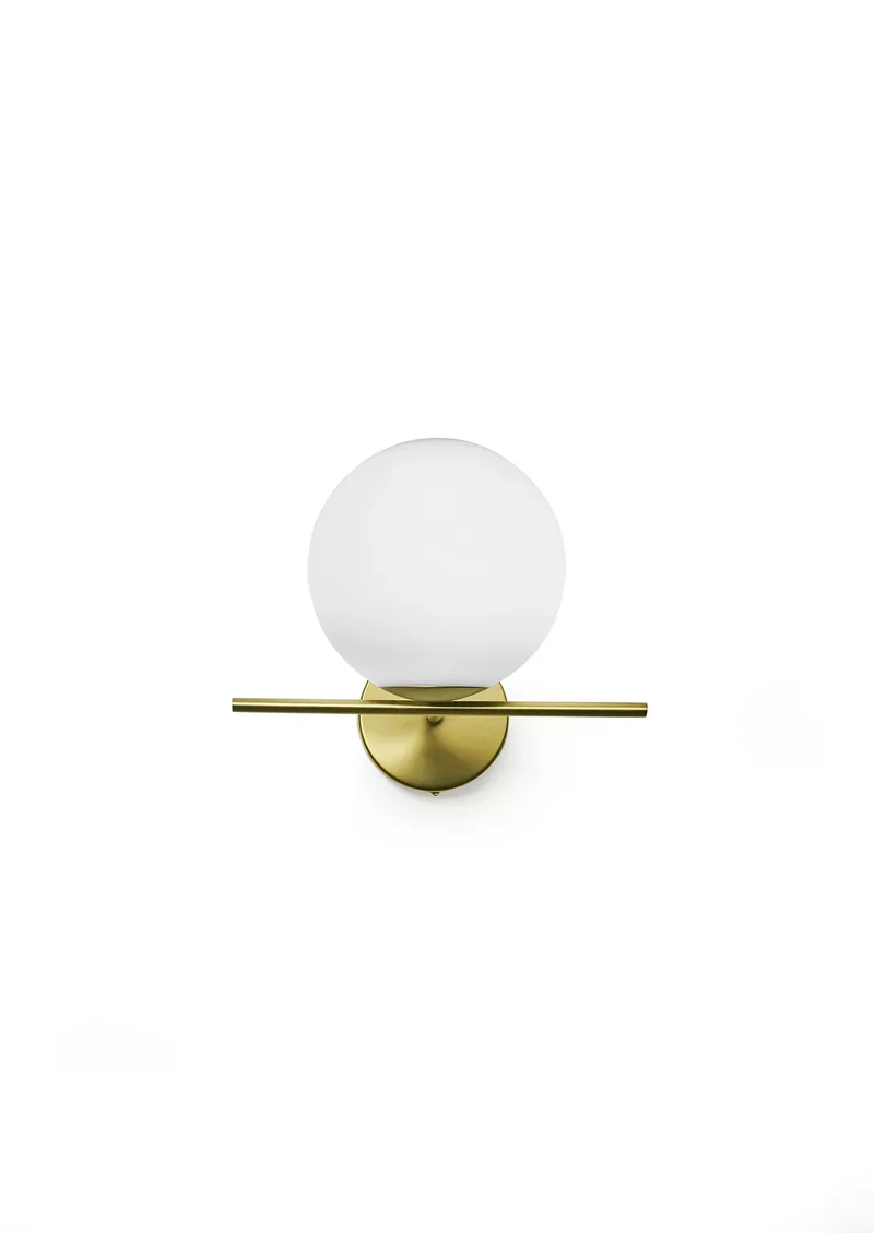 Jugen miloox sforzin applique moderna vetro boccia bianca