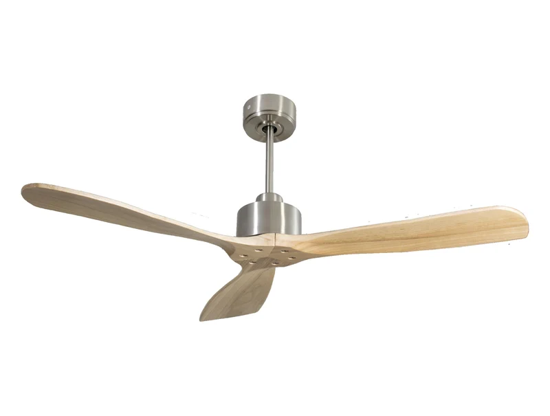 Ventilatore da soffitto Reversibile Termostato Wifi Motore CC Tetti inclinati Telecomando Hypersilence Memoria FullWood