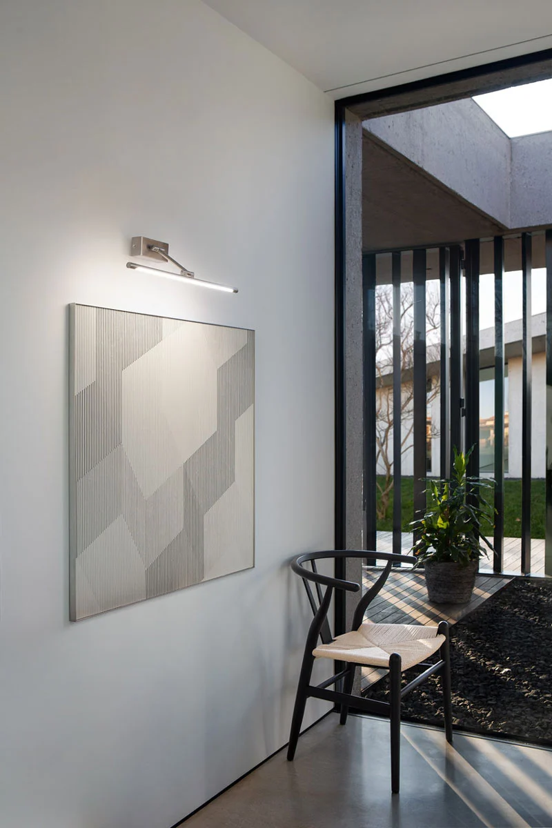 Applique da specchio o da quadro moderno brunito cromo o bianco 12w