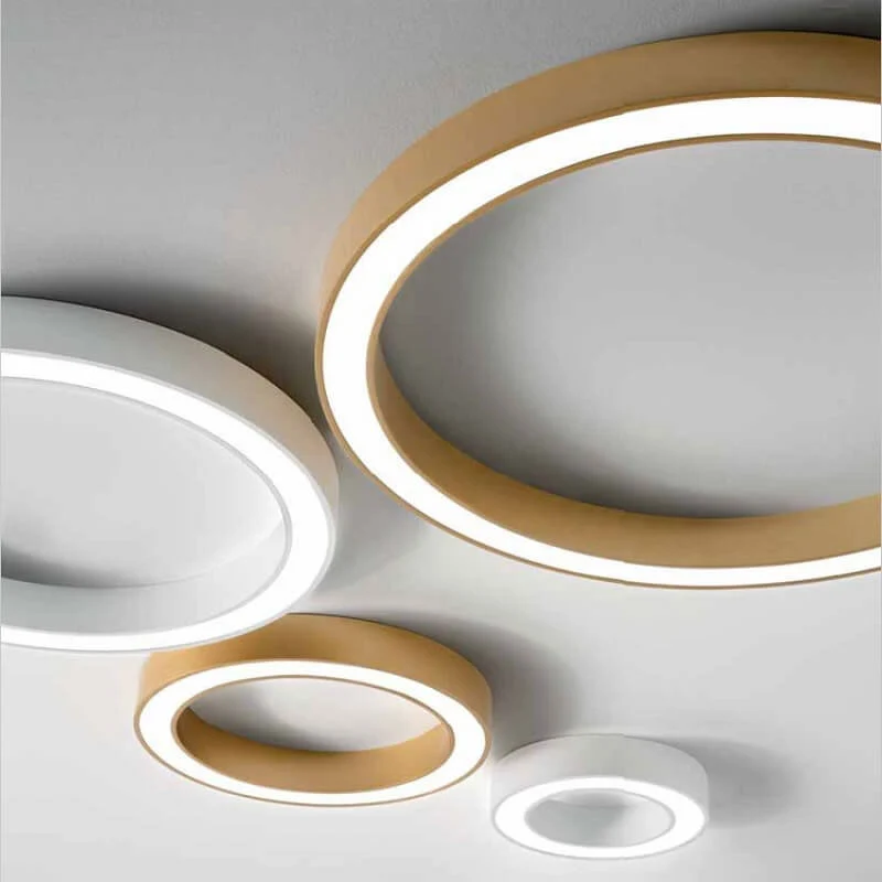 Plafoniera led circolare sottile design moderno 3000k da soffitto