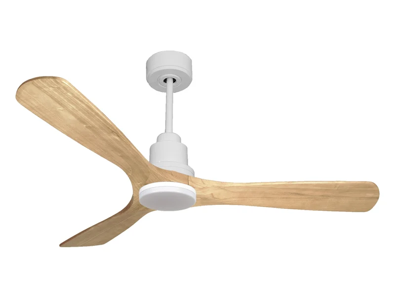 Ventilatore da soffitto Reversibile Termostato Dimmabile Wifi Motore CC Tetti inclinati Telecomando Luce a tre toni Hypersilence Memoria Shopify Vendible (AUTOMATICO)