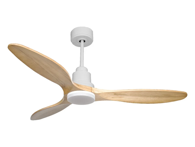 Ventilatore da soffitto Reversibile Termostato Dimmabile Wifi Motore CC Tetti inclinati Telecomando Luce a tre toni Hypersilence Memoria Shopify Vendible (AUTOMATICO)