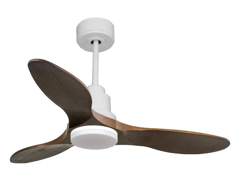 Ventilatore da soffitto Reversibile Termostato Dimmabile Wifi Motore CC Tetti inclinati Telecomando Luce a tre toni Hypersilence Memoria