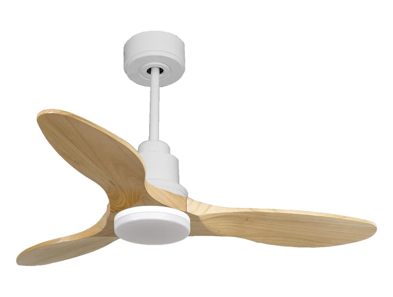 Ventilatore da soffitto Reversibile Termostato Dimmabile Wifi Motore CC Tetti inclinati Telecomando Luce a tre toni Hypersilence Memoria Shopify Vendible (AUTOMATICO)