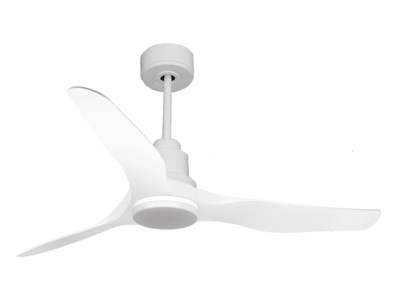 Ventilatore da soffitto Reversibile Termostato Dimmabile Wifi Motore CC Tetti inclinati Telecomando Luce a tre toni Adattatore 2/3 lame Hypersilence Memoria