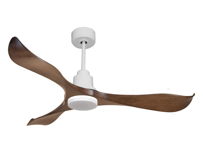 Ventilatore da soffitto Reversibile Termostato Dimmabile Wifi Motore CC Tetti inclinati Telecomando Luce a tre toni Adattatore 2/3 lame Hypersilence Memoria