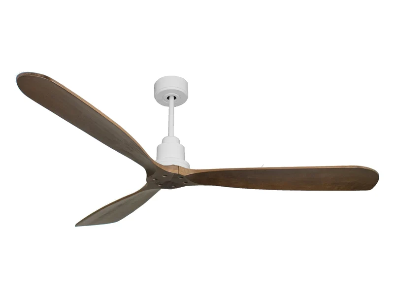 Ventilatore da soffitto Reversibile Termostato Wifi Motore CC Tetti inclinati Telecomando Hypersilence Memoria FullWood