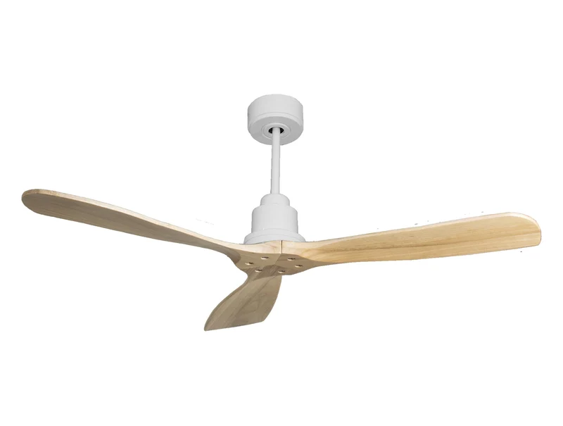 Ventilatore da soffitto Reversibile Termostato Wifi Motore CC Tetti inclinati Telecomando Hypersilence Memoria FullWood Shopify Vendible (AUTOMATICO)