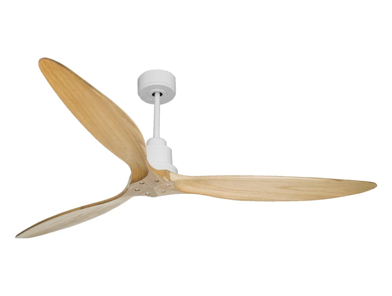 Ventilatore da soffitto Reversibile Termostato Wifi Motore CC Tetti inclinati Telecomando Hypersilence Memoria FullWood Shopify Vendible (AUTOMATICO)