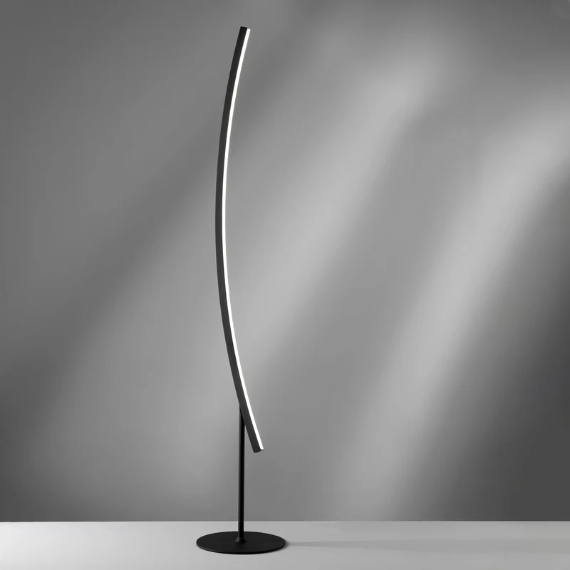 Piantana ad arco led moderna bianca o nera