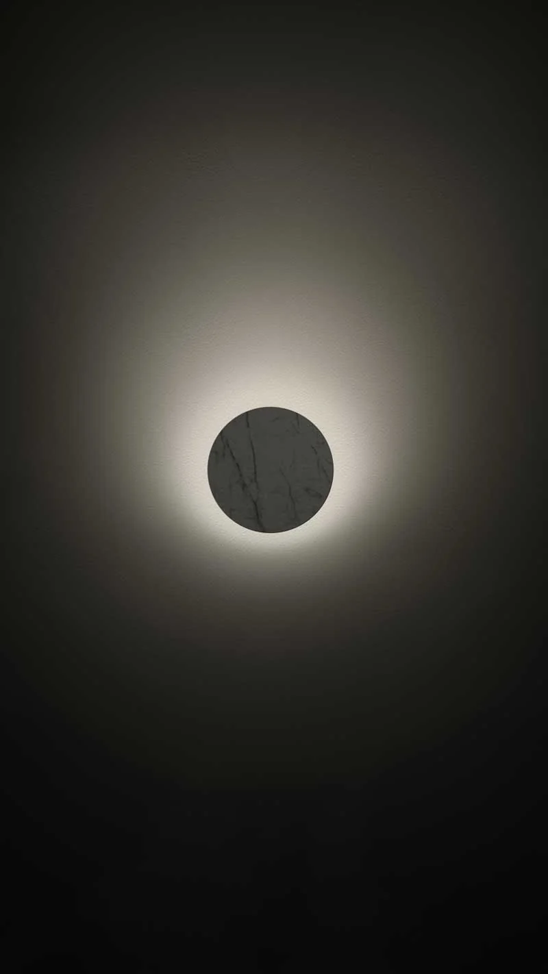 Applique Gemini rotondo Linea light group lampada in marmo