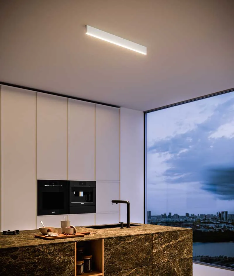 Linea light plafoniera satori ultra sottile di design moderno