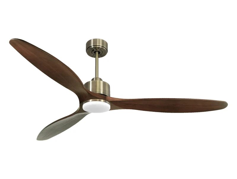 Ventilatore da soffitto Reversibile Termostato Dimmabile Wifi Motore CC Tetti inclinati Telecomando Luce a tre toni Hypersilence Memoria