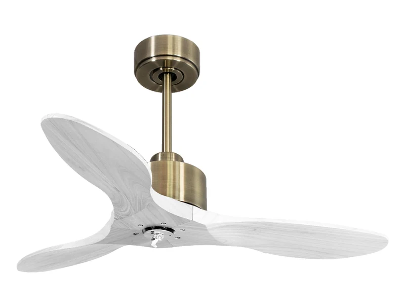 Ventilatore da soffitto Reversibile Termostato Dimmabile Wifi Motore CC Tetti inclinati Telecomando Luce a tre toni Hypersilence Memoria Shopify Vendible (AUTOMATICO)