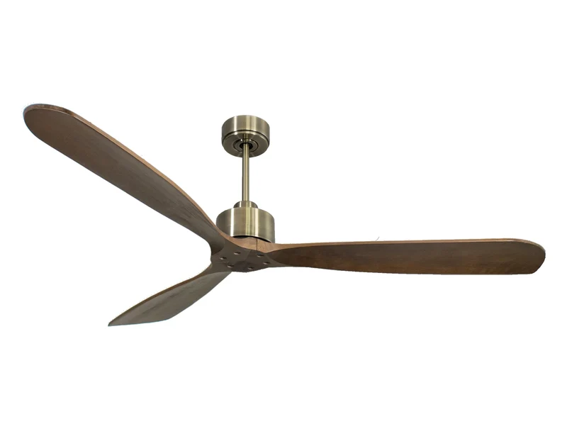 Ventilatore da soffitto Reversibile Termostato Wifi Motore CC Tetti inclinati Telecomando Hypersilence Memoria FullWood