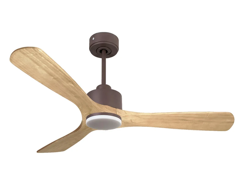 Ventilatore da soffitto Reversibile Termostato Dimmabile Wifi Motore CC Tetti inclinati Telecomando Luce a tre toni Hypersilence Memoria