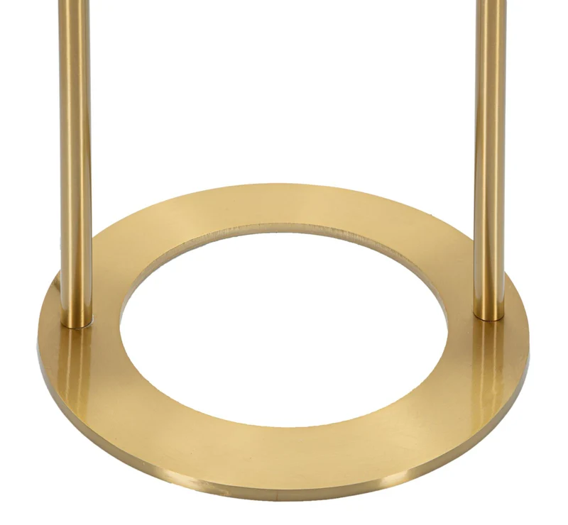 Lampada da Terra Glamy Arc Ø28x168 cm in Ferro e Vetro Oro e Bianco