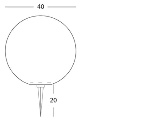 Lampada Sfera da Pavimento Diametro 40Mm Colore Bianco per Esterno Linea Lounge Livos