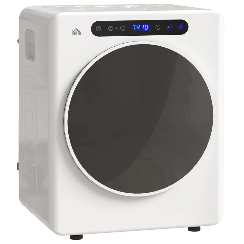 Mini Asciugatrice Elettrica 1000W da 3 kg con Display LED 49x43x61 cm Bianco