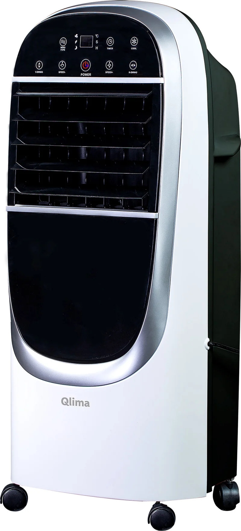 Raffrescatore Ventilatore con Ghiaccio 130W Qlima LK2100 Touch Bianco e Nero