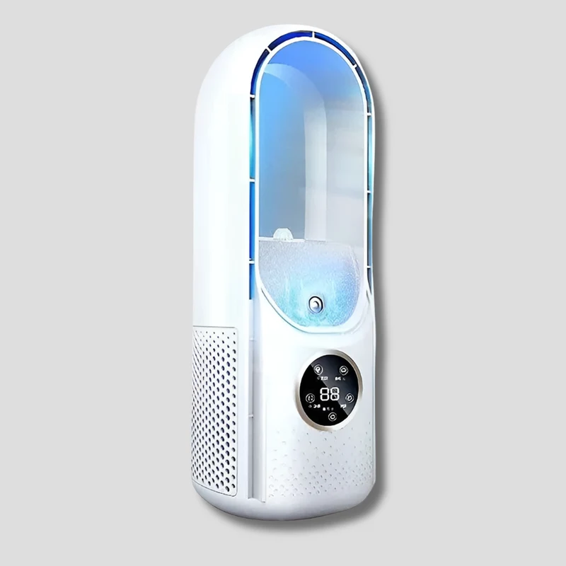 Ventilateur de Table Sans Lames Silencieux à 3 Modes de Vent