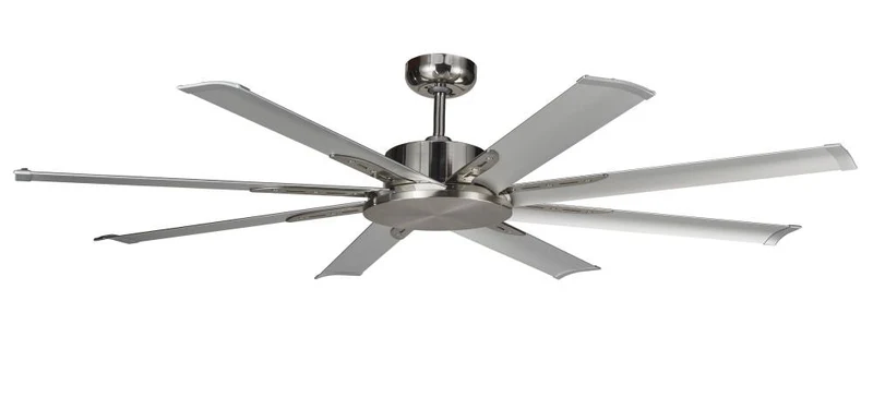 Ventilatore da Soffitto con 8 Pale in Alluminio Ø165 cm 5 Velocità Martec Albatross Silver