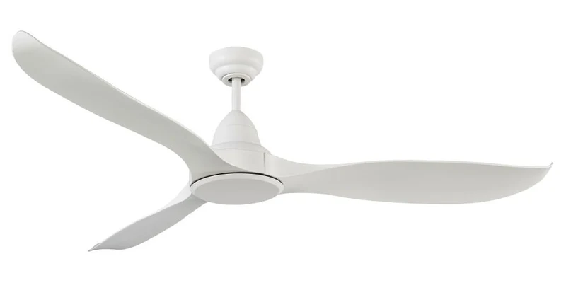 Ventilatore da Soffitto con 3 Pale in Abs Ø132 cm 5 Velocità Martec Wave Bianco