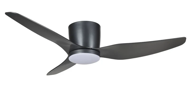 Ventilatore da Soffitto con 3 Pale e LED Ø127 cm 3 Velocità Martec Flush Nero