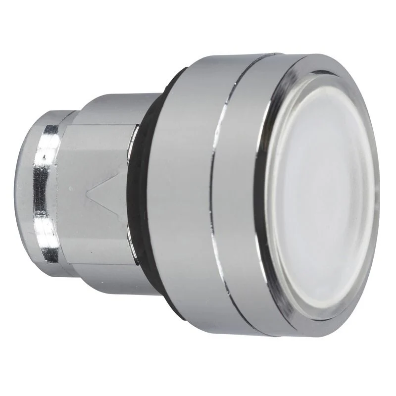 SCHNEIDER ZB4BA18 - Testa pulsante luminoso Ø22 - bianco - per inserimento etichetta- per LED universale