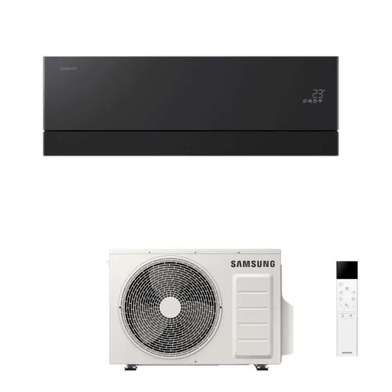 Condizionatore Climatizzatore Samsung Monosplit Inverter WindFree Première+ Plus R-32 9000 BTU Soapstone Charcoal - Wi-Fi Integrato