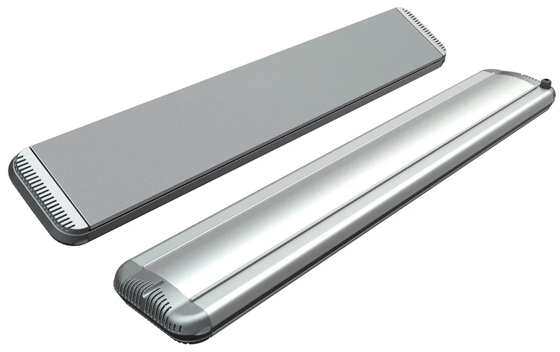 Stufa Elettrica ad Infrarossi 195x20,1x5,8 cm da Soffitto 3200W in Alluminio Moel Hot-Top Silver